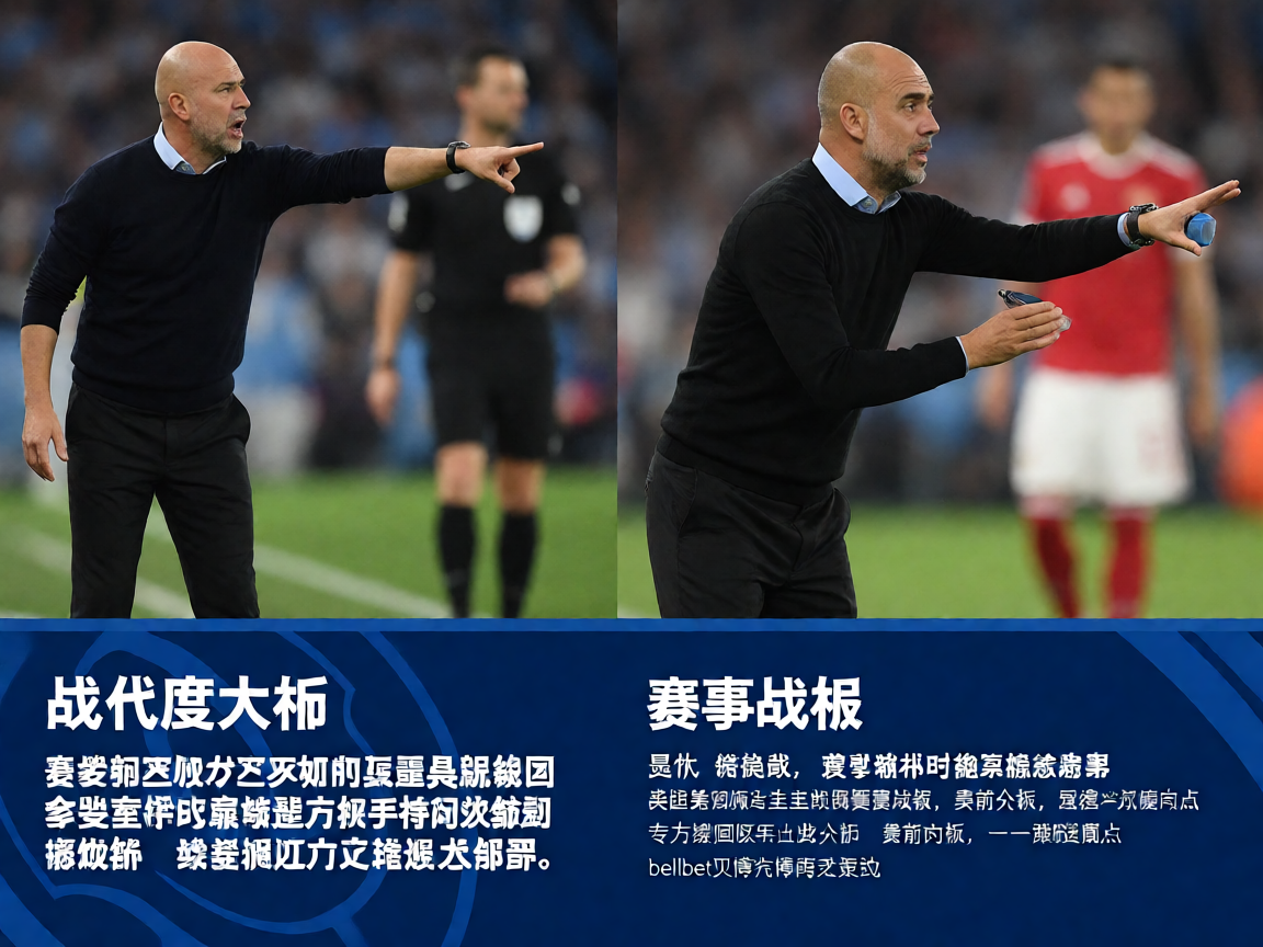 足球教练在场边指挥战术布置